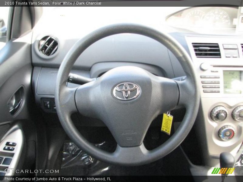 Polar White / Dark Charcoal 2010 Toyota Yaris Sedan