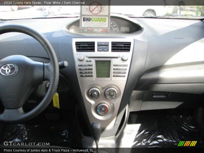 Polar White / Dark Charcoal 2010 Toyota Yaris Sedan