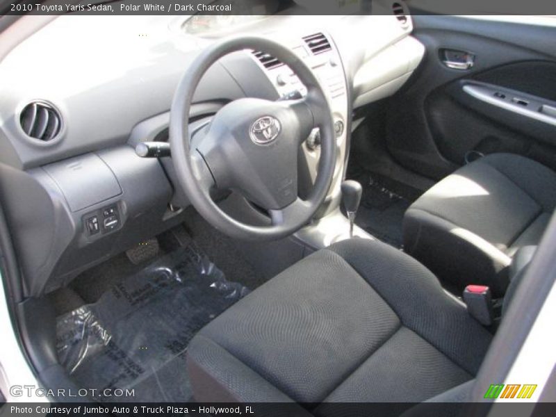 Polar White / Dark Charcoal 2010 Toyota Yaris Sedan