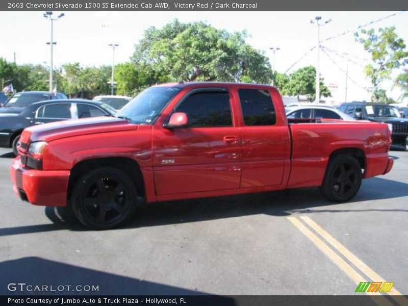 Victory Red / Dark Charcoal 2003 Chevrolet Silverado 1500 SS Extended Cab AWD