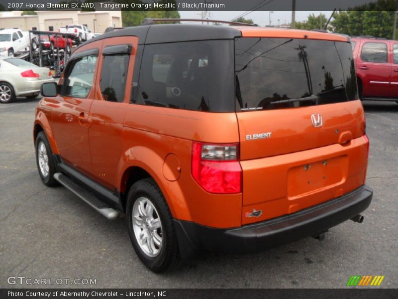 Tangerine Orange Metallic / Black/Titanium 2007 Honda Element EX AWD