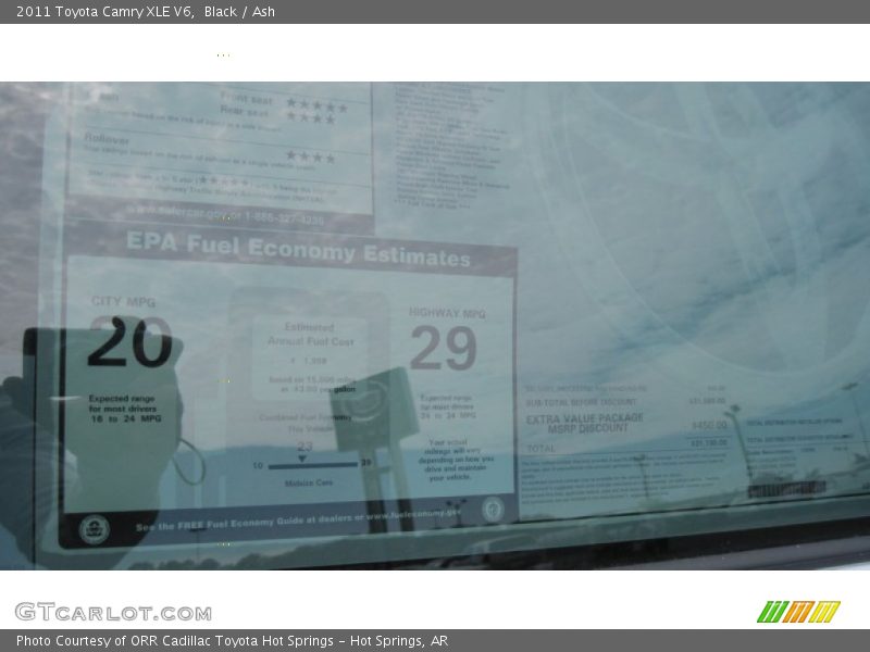 Black / Ash 2011 Toyota Camry XLE V6