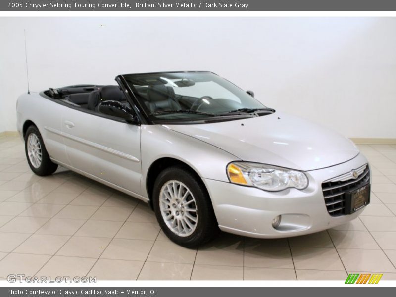 Brilliant Silver Metallic / Dark Slate Gray 2005 Chrysler Sebring Touring Convertible