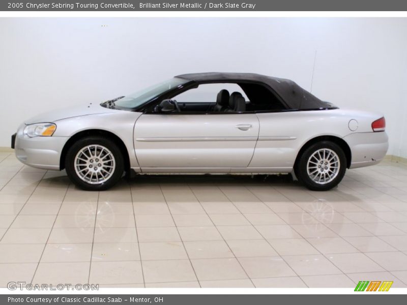 Brilliant Silver Metallic / Dark Slate Gray 2005 Chrysler Sebring Touring Convertible