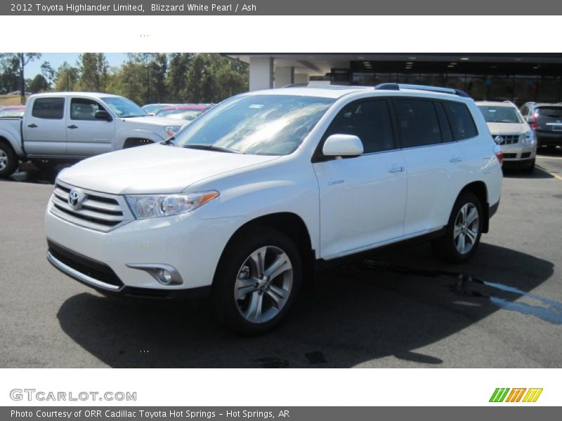 Blizzard White Pearl / Ash 2012 Toyota Highlander Limited