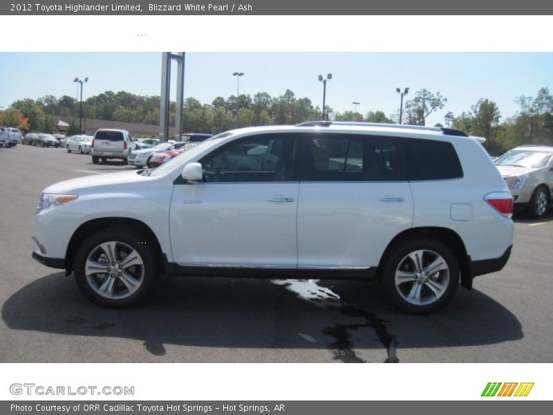 Blizzard White Pearl / Ash 2012 Toyota Highlander Limited