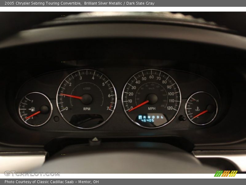 Brilliant Silver Metallic / Dark Slate Gray 2005 Chrysler Sebring Touring Convertible