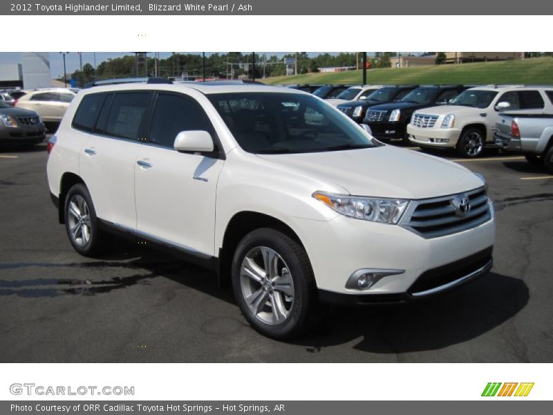 Blizzard White Pearl / Ash 2012 Toyota Highlander Limited