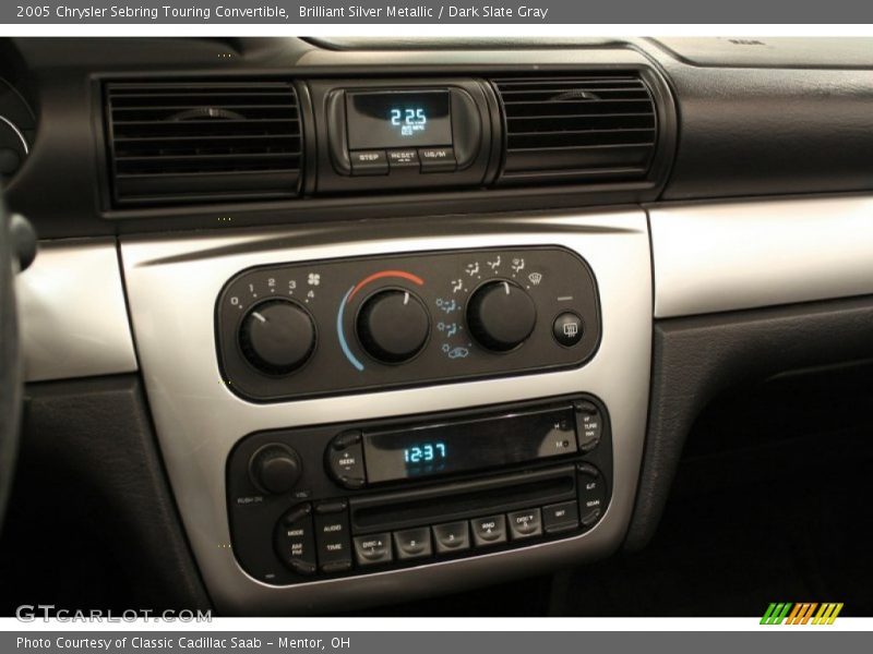Brilliant Silver Metallic / Dark Slate Gray 2005 Chrysler Sebring Touring Convertible