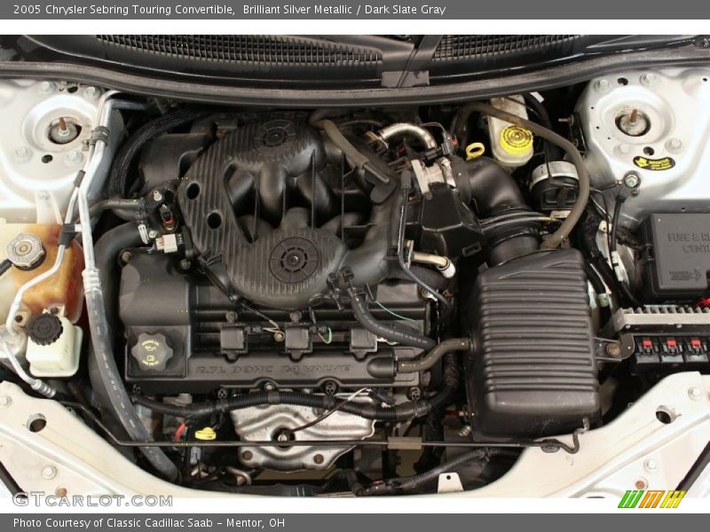 Brilliant Silver Metallic / Dark Slate Gray 2005 Chrysler Sebring Touring Convertible