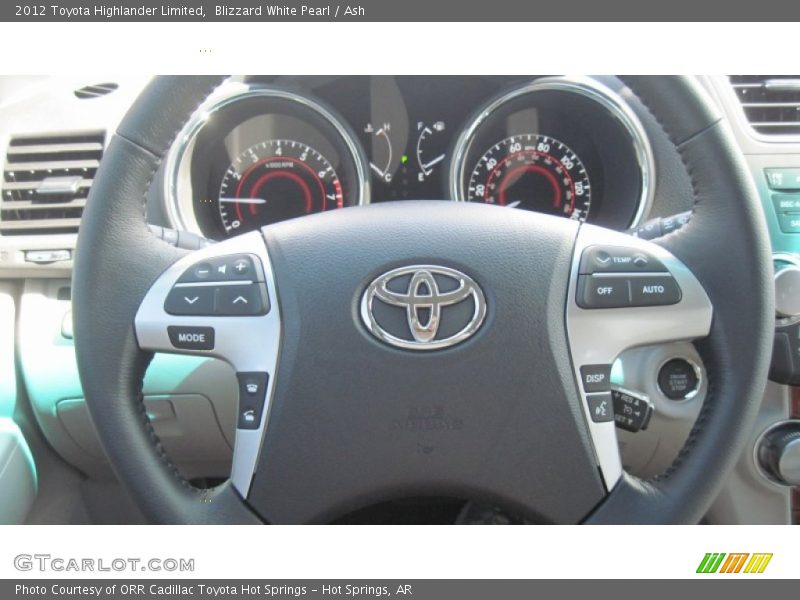 Blizzard White Pearl / Ash 2012 Toyota Highlander Limited