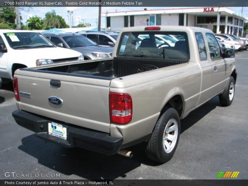 Pueblo Gold Metallic / Medium Pebble Tan 2008 Ford Ranger XL SuperCab