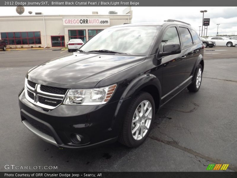 Brilliant Black Crystal Pearl / Black/Light Frost Beige 2012 Dodge Journey SXT