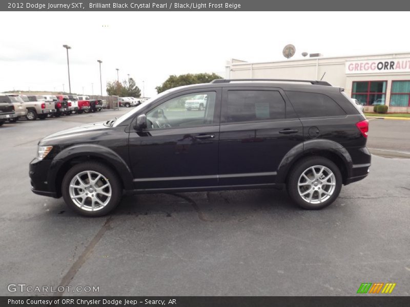 Brilliant Black Crystal Pearl / Black/Light Frost Beige 2012 Dodge Journey SXT
