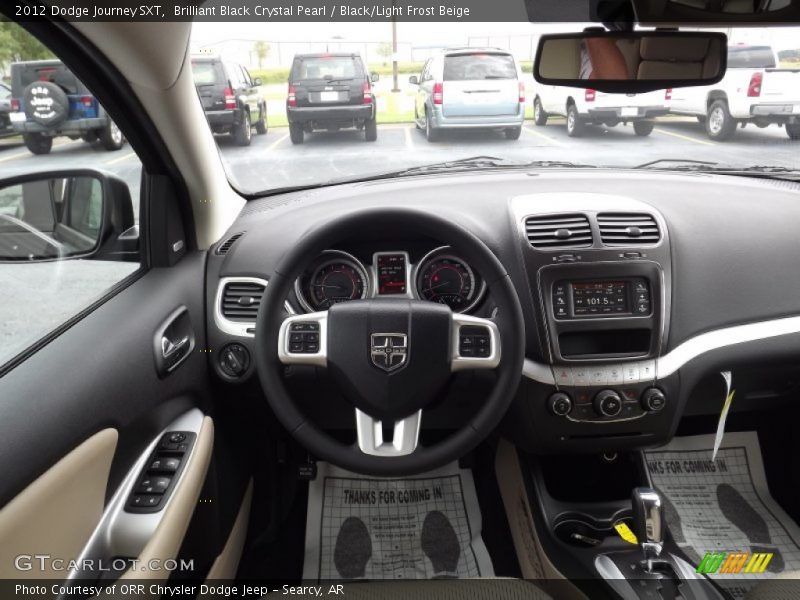 Brilliant Black Crystal Pearl / Black/Light Frost Beige 2012 Dodge Journey SXT