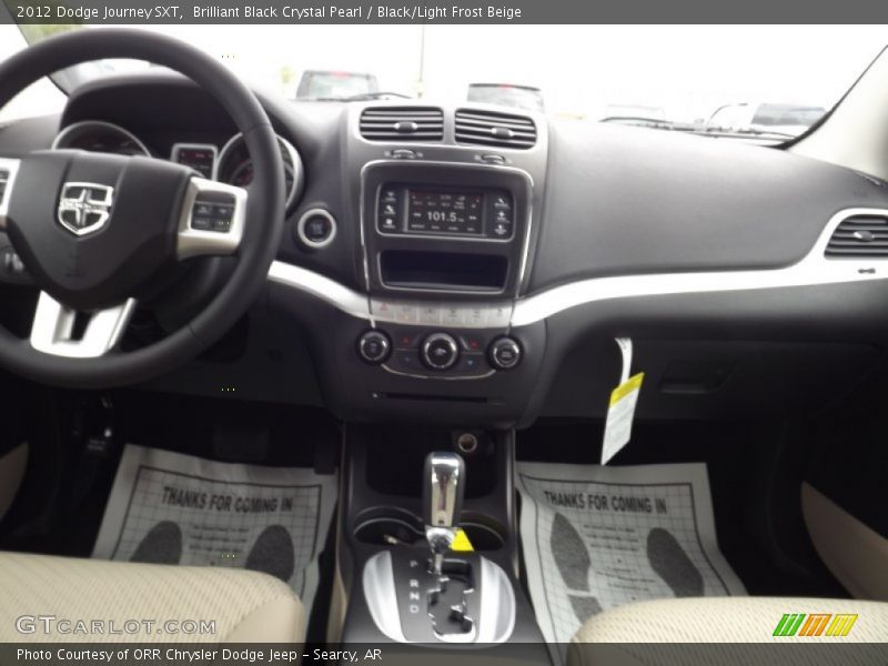 Brilliant Black Crystal Pearl / Black/Light Frost Beige 2012 Dodge Journey SXT
