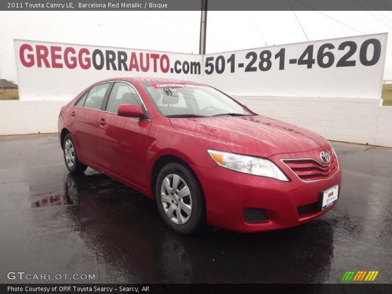 Barcelona Red Metallic / Bisque 2011 Toyota Camry LE