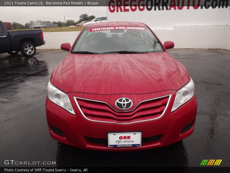 Barcelona Red Metallic / Bisque 2011 Toyota Camry LE
