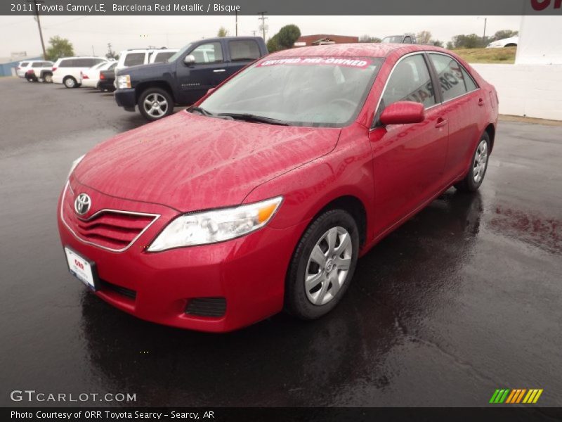 Barcelona Red Metallic / Bisque 2011 Toyota Camry LE
