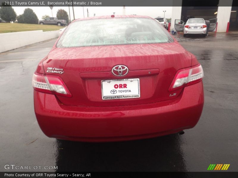 Barcelona Red Metallic / Bisque 2011 Toyota Camry LE