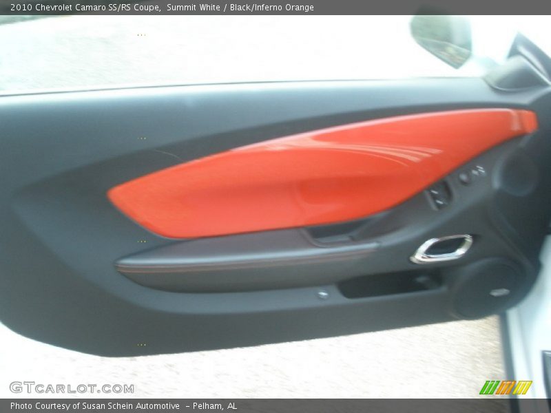 Summit White / Black/Inferno Orange 2010 Chevrolet Camaro SS/RS Coupe