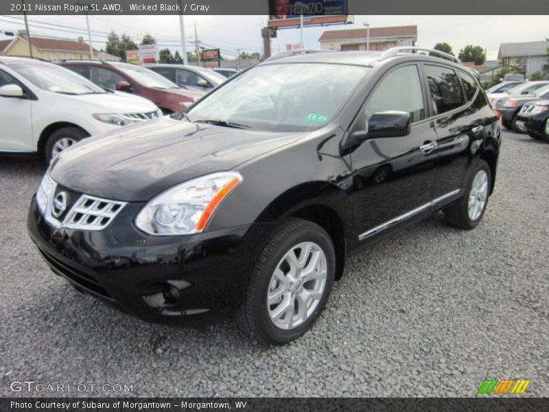 Wicked Black / Gray 2011 Nissan Rogue SL AWD