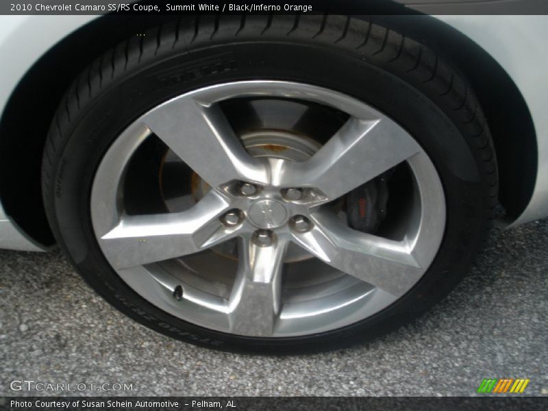 Summit White / Black/Inferno Orange 2010 Chevrolet Camaro SS/RS Coupe