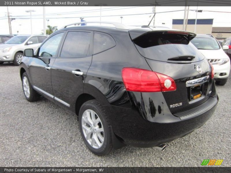 Wicked Black / Gray 2011 Nissan Rogue SL AWD