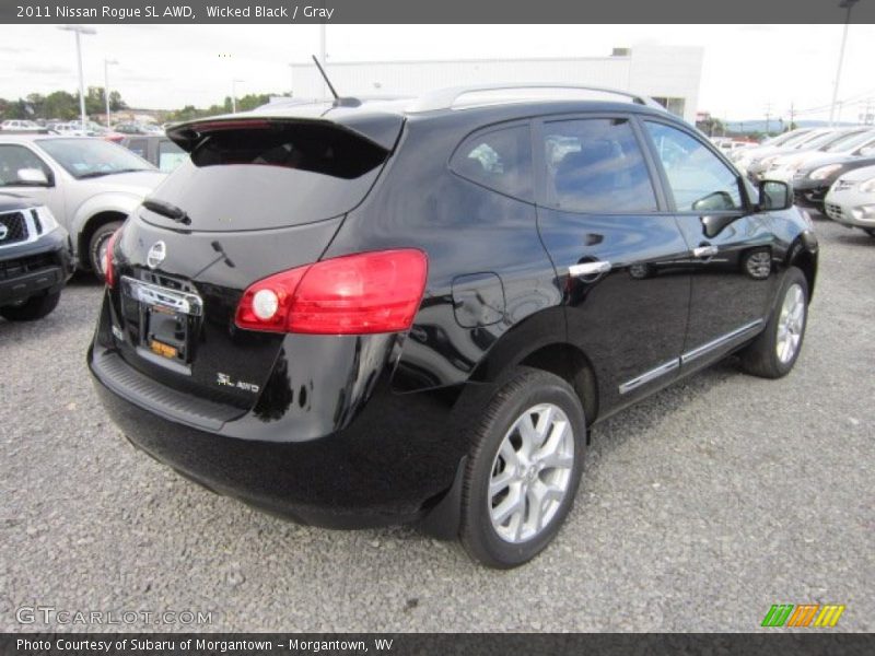 Wicked Black / Gray 2011 Nissan Rogue SL AWD