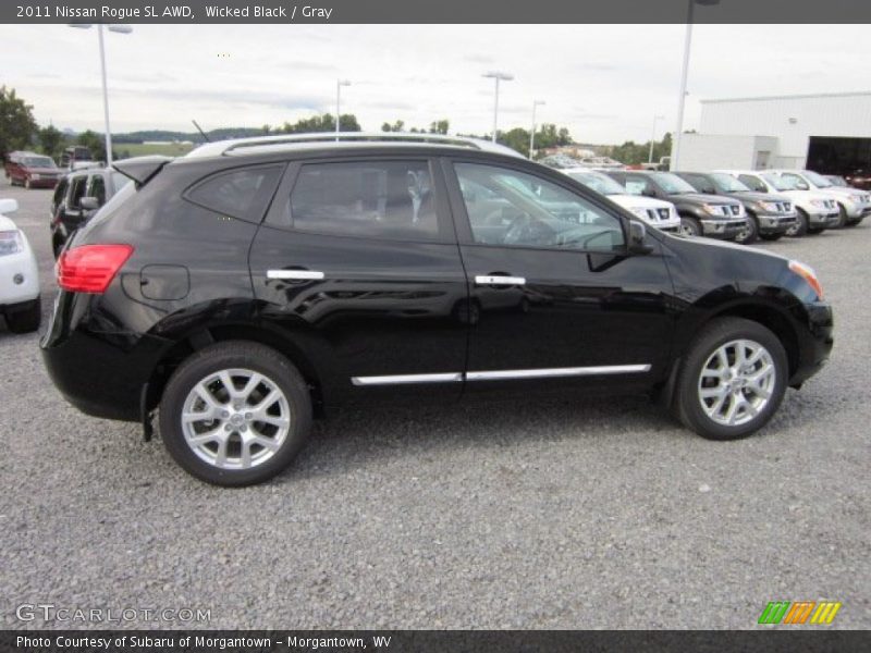 Wicked Black / Gray 2011 Nissan Rogue SL AWD