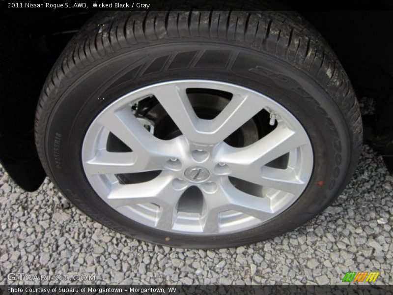 Wicked Black / Gray 2011 Nissan Rogue SL AWD