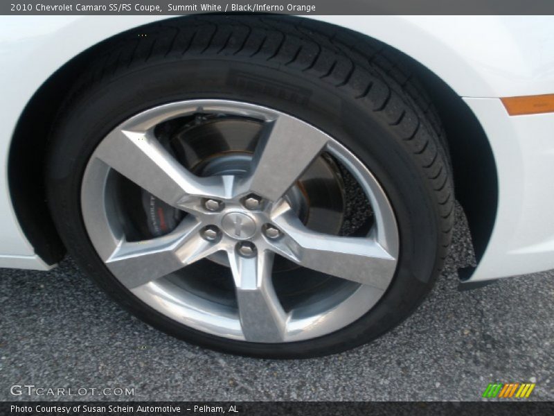 Summit White / Black/Inferno Orange 2010 Chevrolet Camaro SS/RS Coupe