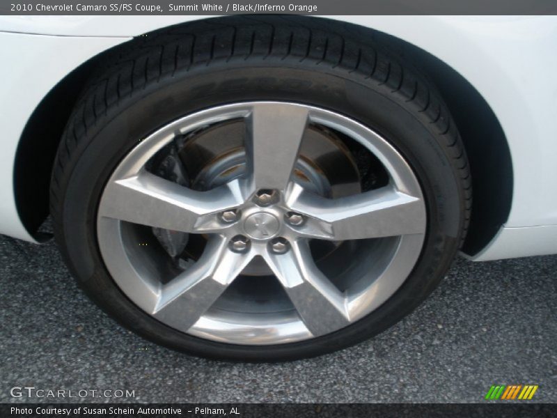 Summit White / Black/Inferno Orange 2010 Chevrolet Camaro SS/RS Coupe