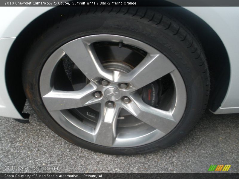 Summit White / Black/Inferno Orange 2010 Chevrolet Camaro SS/RS Coupe
