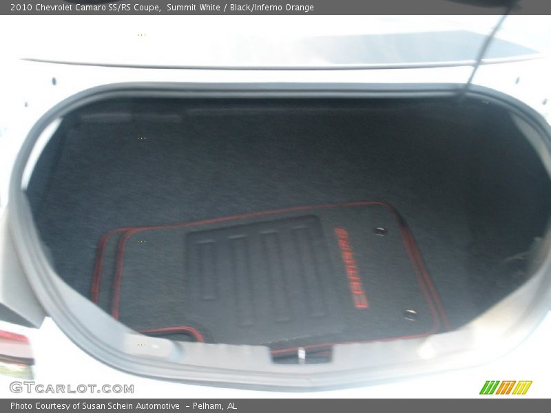 Summit White / Black/Inferno Orange 2010 Chevrolet Camaro SS/RS Coupe