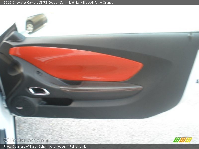 Summit White / Black/Inferno Orange 2010 Chevrolet Camaro SS/RS Coupe