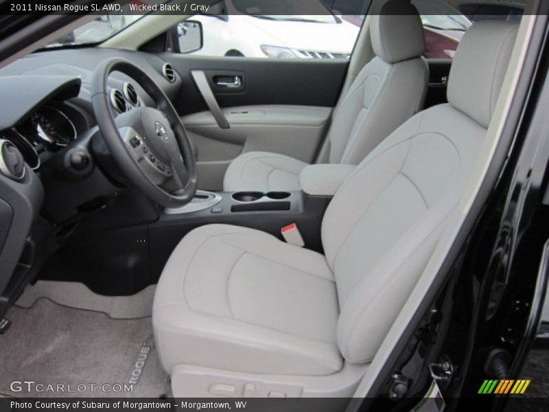 Wicked Black / Gray 2011 Nissan Rogue SL AWD