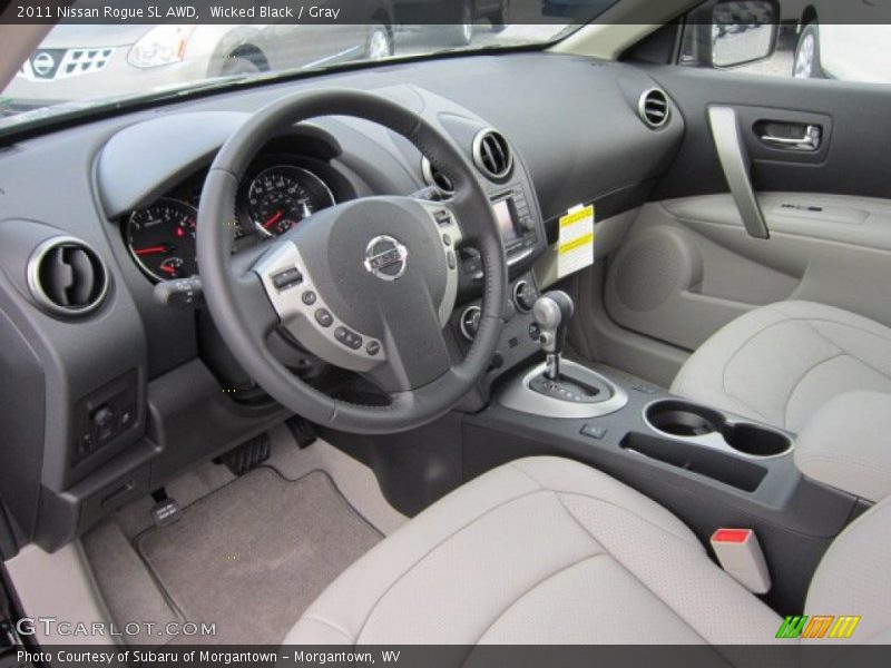 Wicked Black / Gray 2011 Nissan Rogue SL AWD