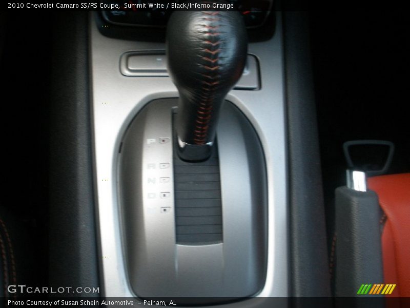 Summit White / Black/Inferno Orange 2010 Chevrolet Camaro SS/RS Coupe