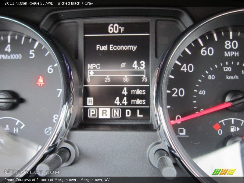 Wicked Black / Gray 2011 Nissan Rogue SL AWD