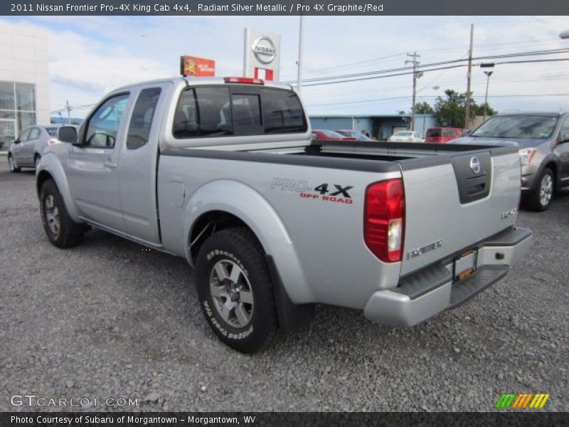 Radiant Silver Metallic / Pro 4X Graphite/Red 2011 Nissan Frontier Pro-4X King Cab 4x4