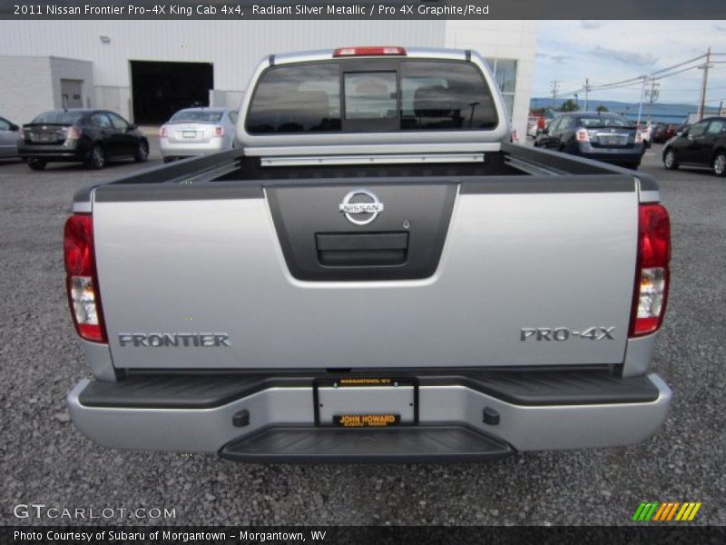 Radiant Silver Metallic / Pro 4X Graphite/Red 2011 Nissan Frontier Pro-4X King Cab 4x4
