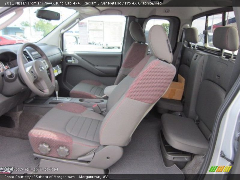 Radiant Silver Metallic / Pro 4X Graphite/Red 2011 Nissan Frontier Pro-4X King Cab 4x4