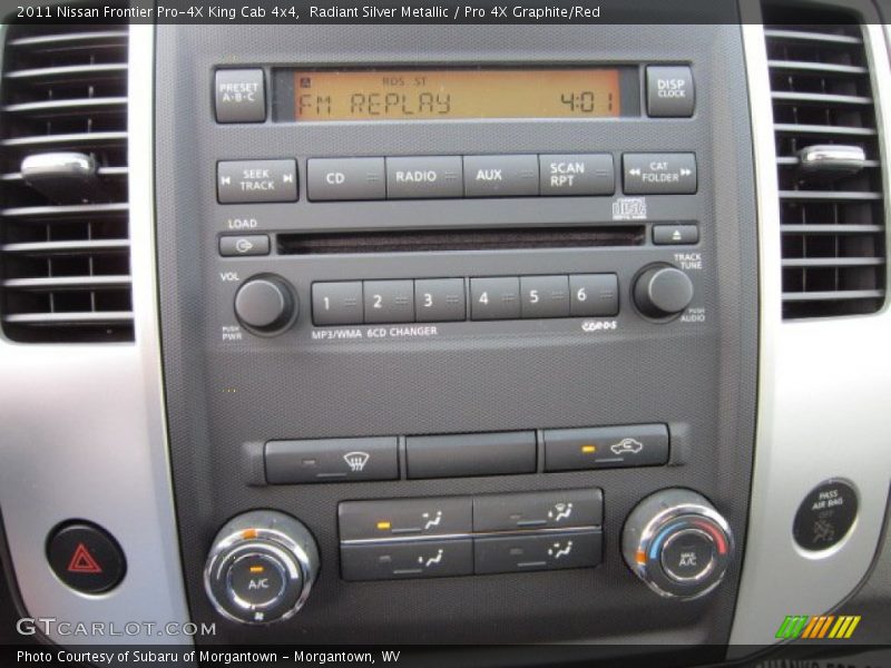 Radiant Silver Metallic / Pro 4X Graphite/Red 2011 Nissan Frontier Pro-4X King Cab 4x4