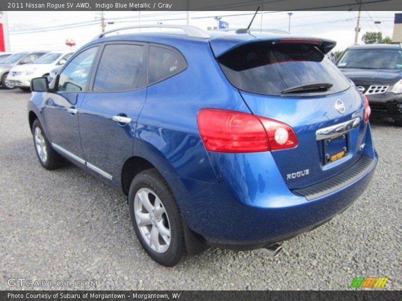 Indigo Blue Metallic / Gray 2011 Nissan Rogue SV AWD