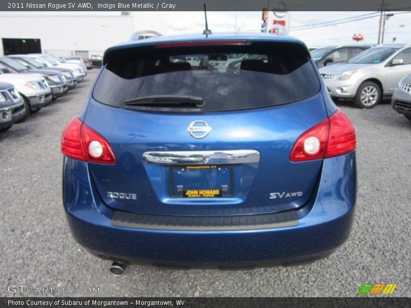 Indigo Blue Metallic / Gray 2011 Nissan Rogue SV AWD