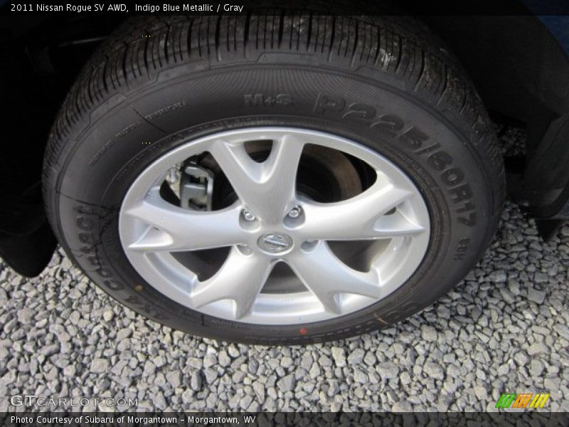 Indigo Blue Metallic / Gray 2011 Nissan Rogue SV AWD