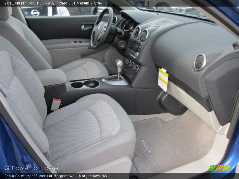 Indigo Blue Metallic / Gray 2011 Nissan Rogue SV AWD