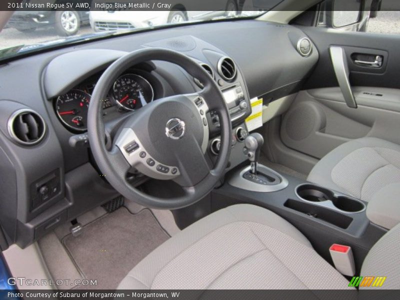 Indigo Blue Metallic / Gray 2011 Nissan Rogue SV AWD