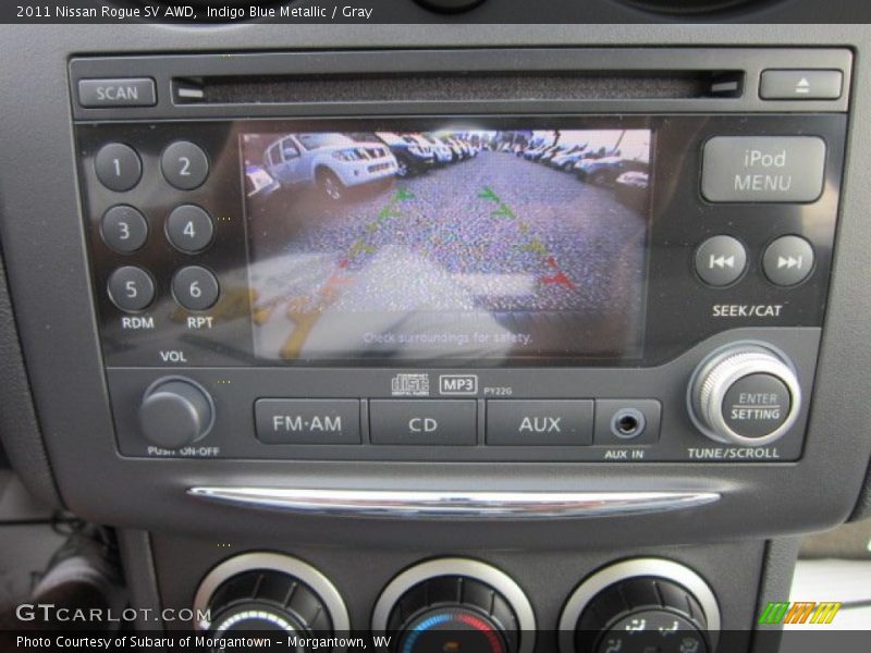 Indigo Blue Metallic / Gray 2011 Nissan Rogue SV AWD